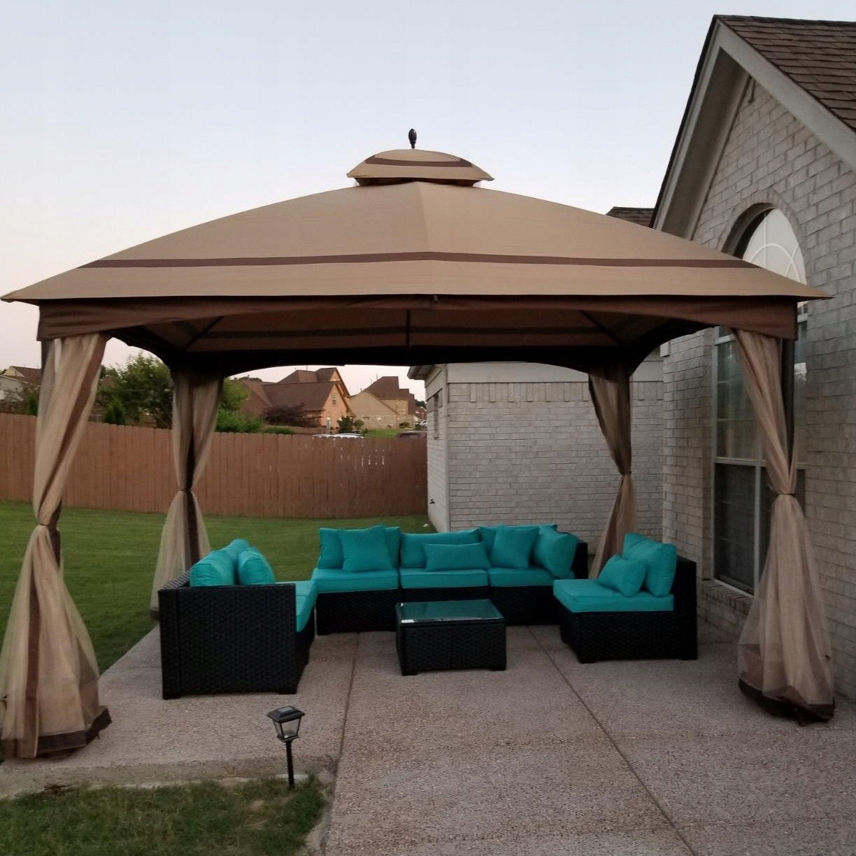 GARDEN PAVILION 3x4 m GARDEN TENT, MOSQUITO NET, BEIGE, STEEL FRAME EAN (GTIN) 0047793313382