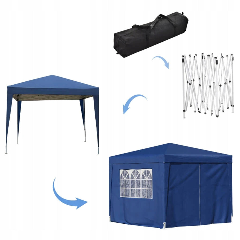 GARDEN PAVILION EXPRESS TRADING TENT 3x3 m AUTOMATIC 4 WALLS Type pavilion