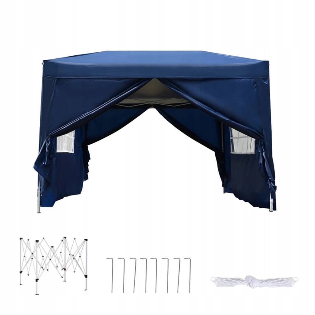 GARDEN PAVILION EXPRESS TRADING TENT 3x3 m AUTOMATIC 4 WALLS Width 3 m