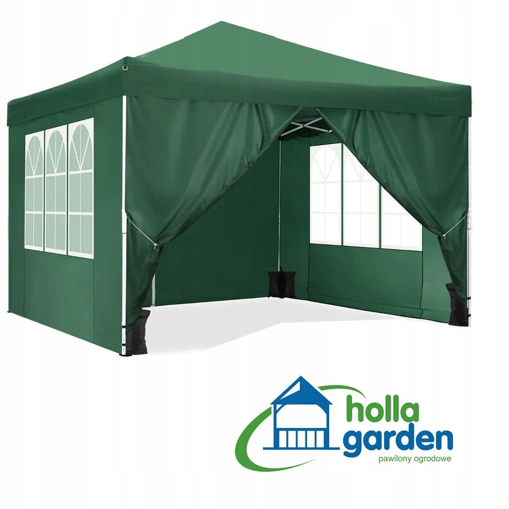 GARDEN PAVILION EXPRESS TRADING TENT 3x3m AUTOMATIC + 4 WALLS Packaging status original