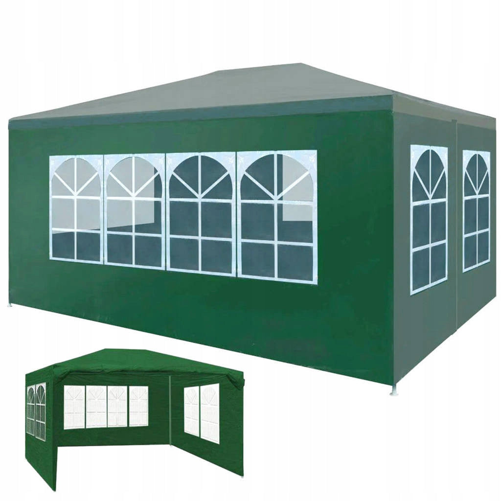 GARDEN PAVILION TENT COMMERCIAL GAZEBO 3x4 m + 4 WINDOW WALLS Manufacturer Holla Garden