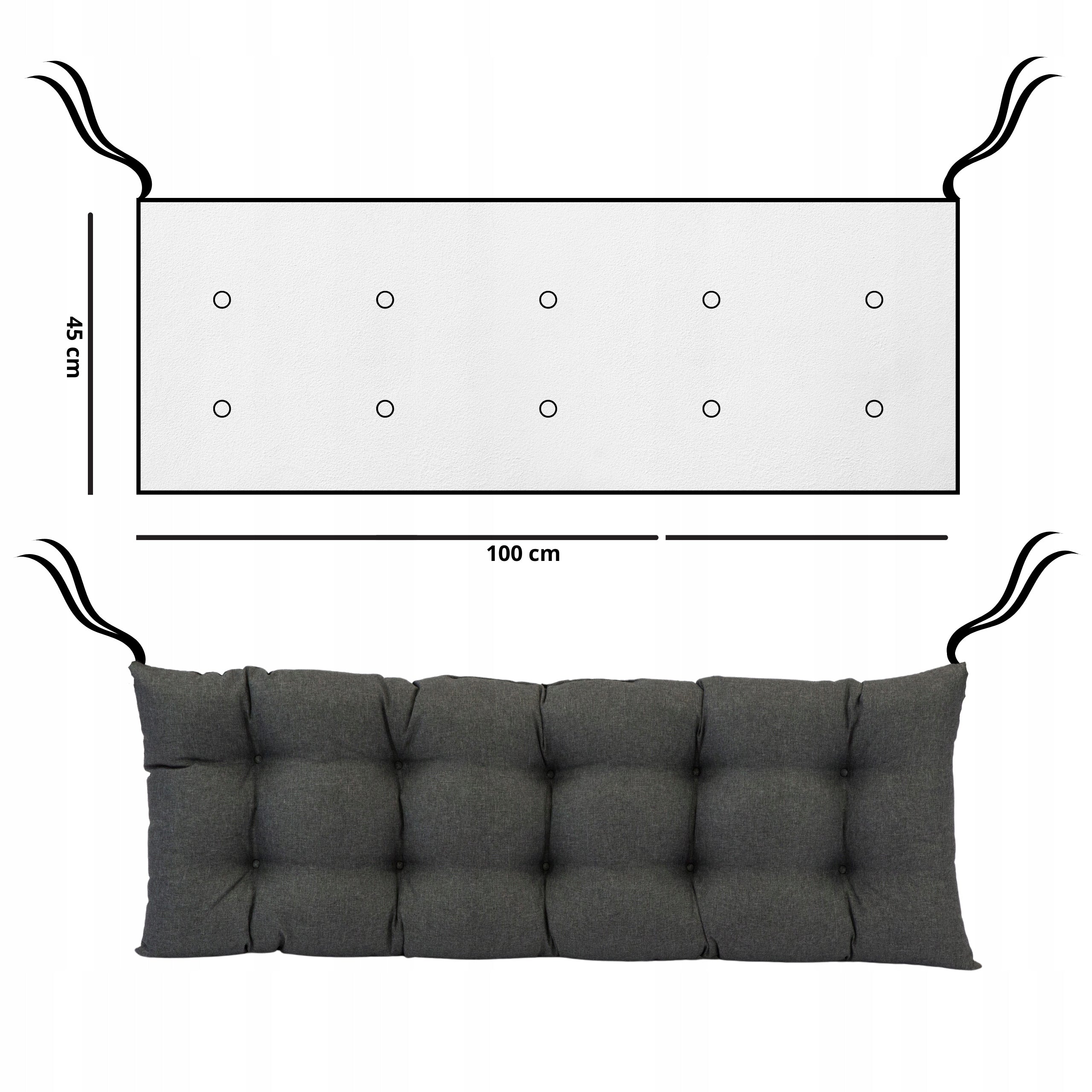 GARDEN PILLOW FOR BENCH SWING DIMENSION 100x45 Manufacturer Szyszka