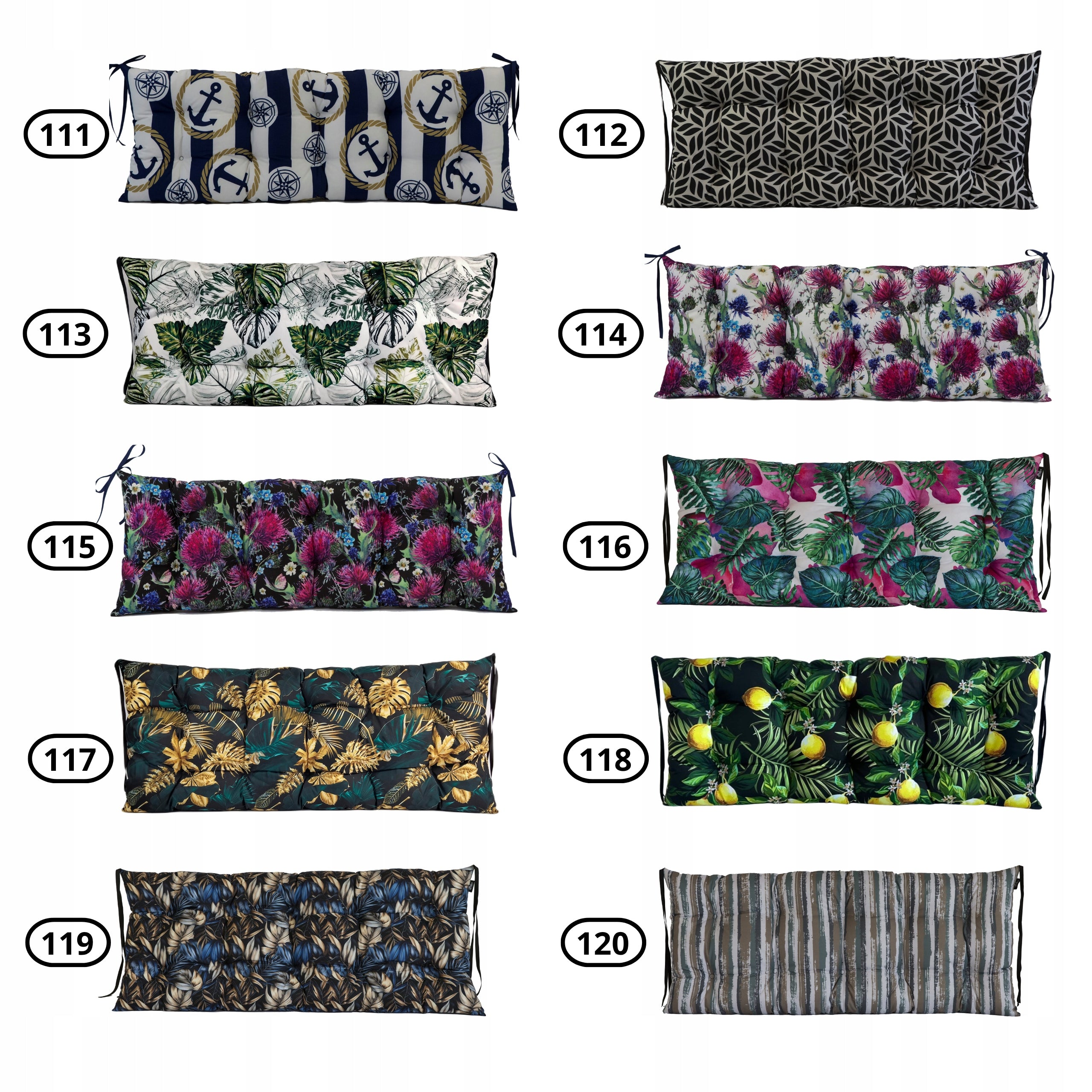 GARDEN PILLOW FOR BENCH SWING DIMENSION 100x45 Pillow width 100 cm