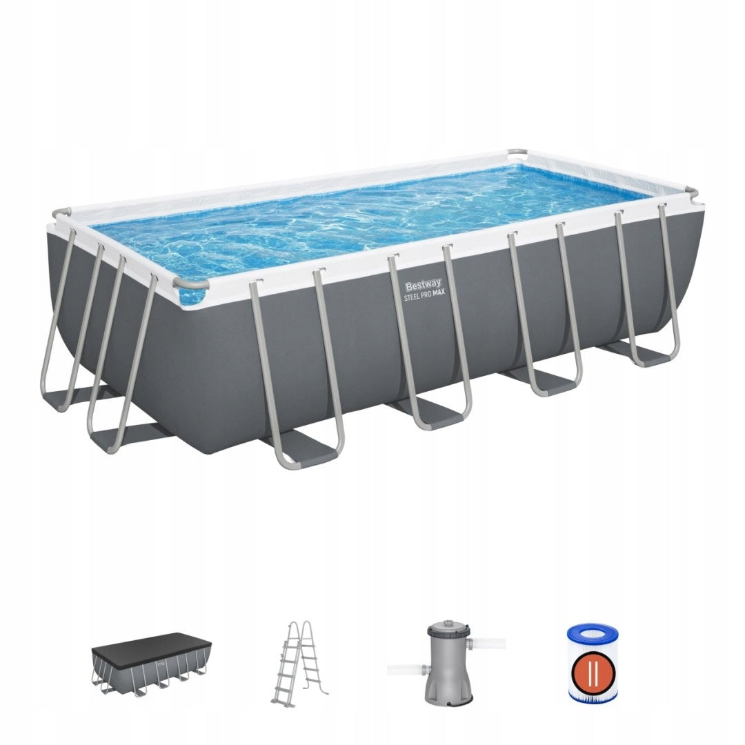 GARDEN POOL BESTWAY FRAMED 488 X 244 X 122CM IDEAL LARGE Manufacturer code 56670