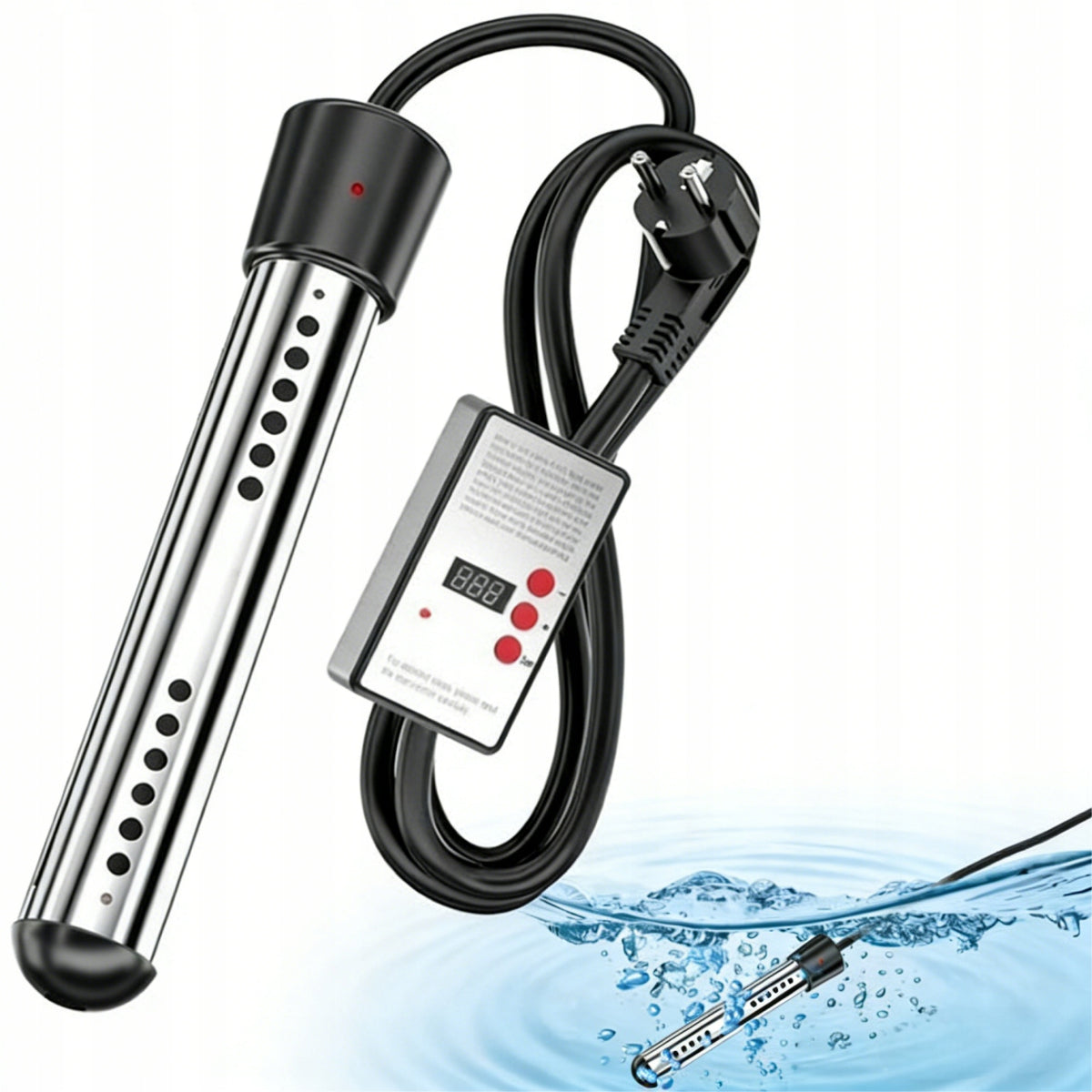 GARDEN POOL HEATER WATER HEATER ADJUSTABLE 3000W POOL Packaging status original