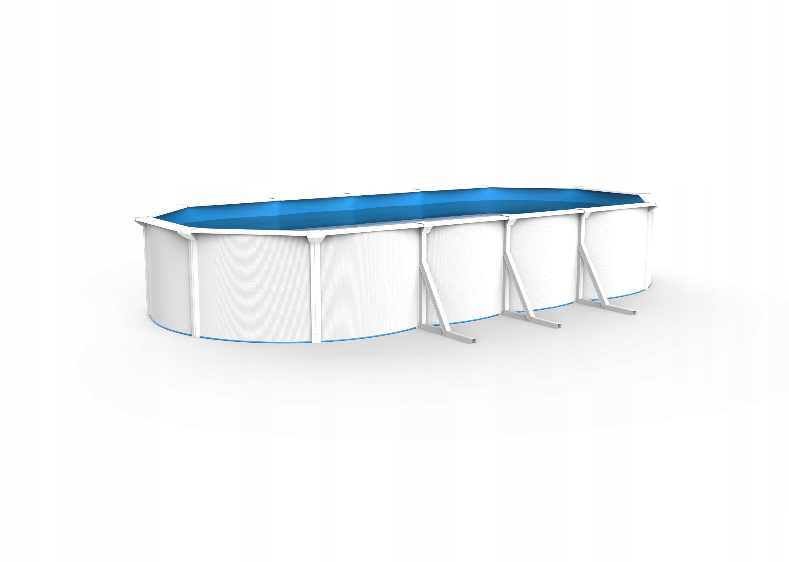 GARDEN POOL RACK OVAL CANADIAN SET 730x360 HIGH 1.3m COIL