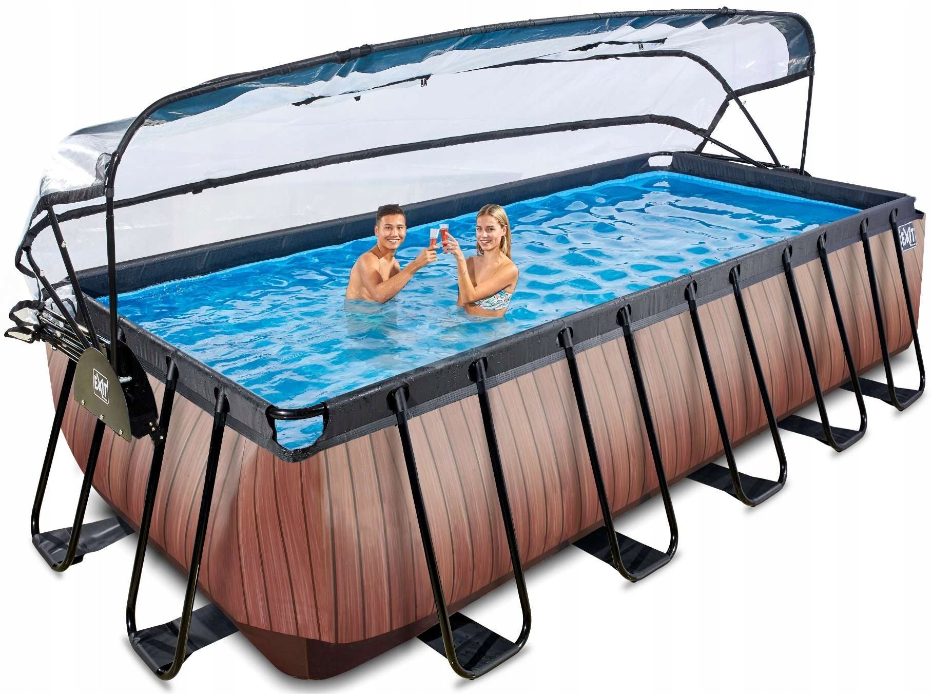 GARDEN POOL WITH FILTER LADDER CANOPY AND PUMP 540X250X110