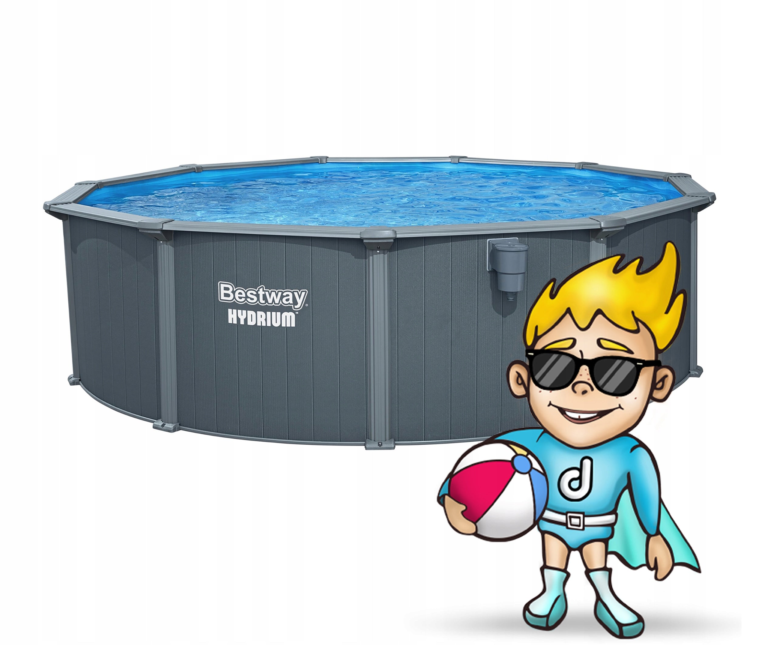 GARDEN POOL YEAR-ROUND PANEL HYDRAUM 488x132 cm BESTWAY SET 13in1 Packaging status original