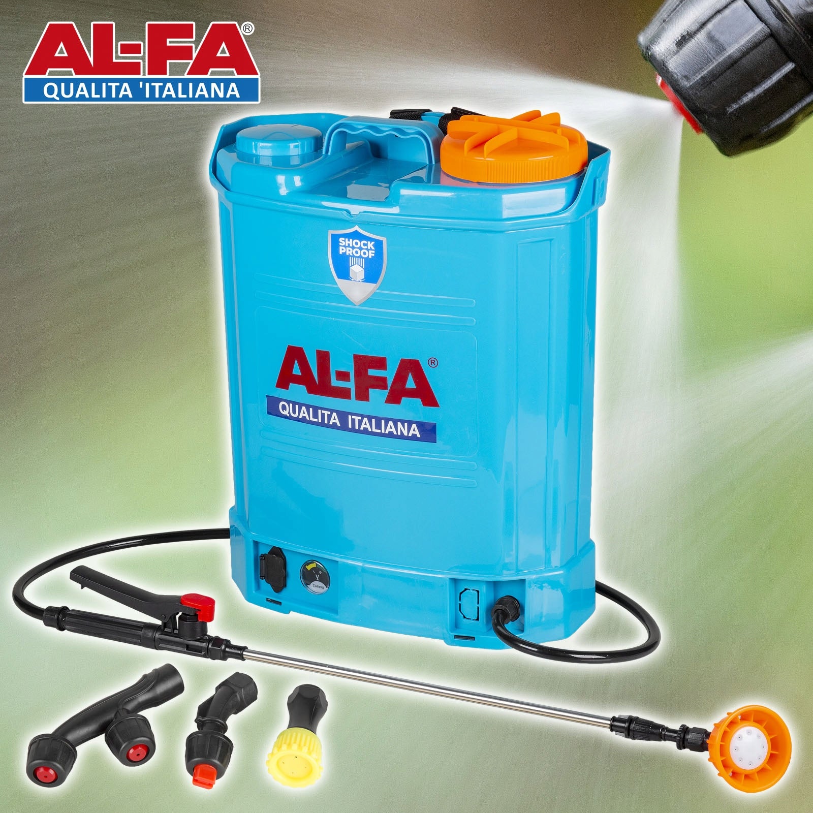 GARDEN PRESSURE SPRAYER CORDLESS BACKPACK ELECTRIC KIT Brand AL-FA