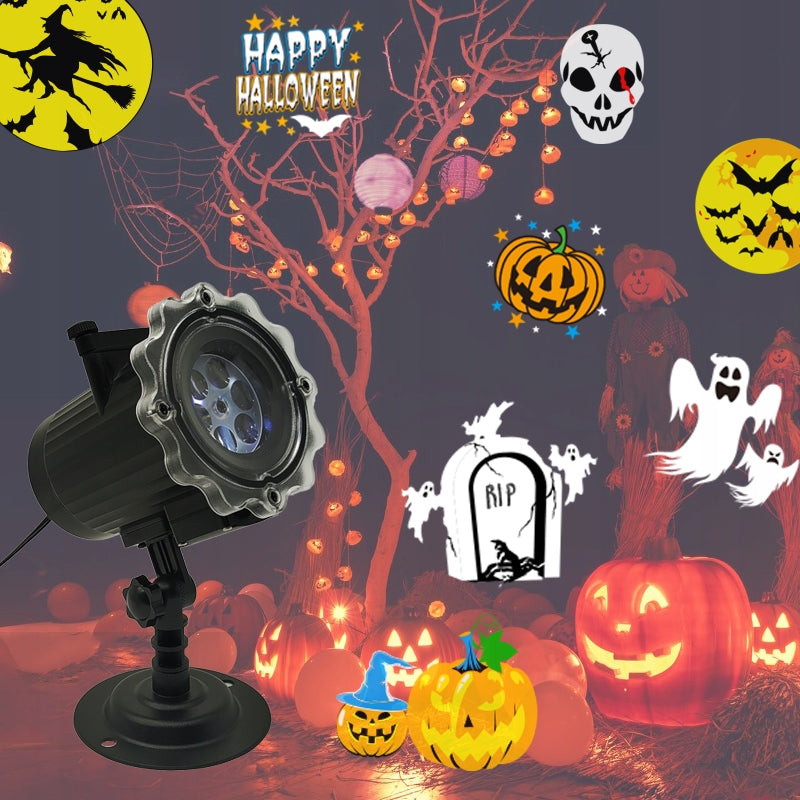 GARDEN PROJECTOR LASER CHRISTMAS SPOTLIGHT FOR UP TO 16 CARDS AND REMOTE CONTROL Manufacturer code HGC0610ST