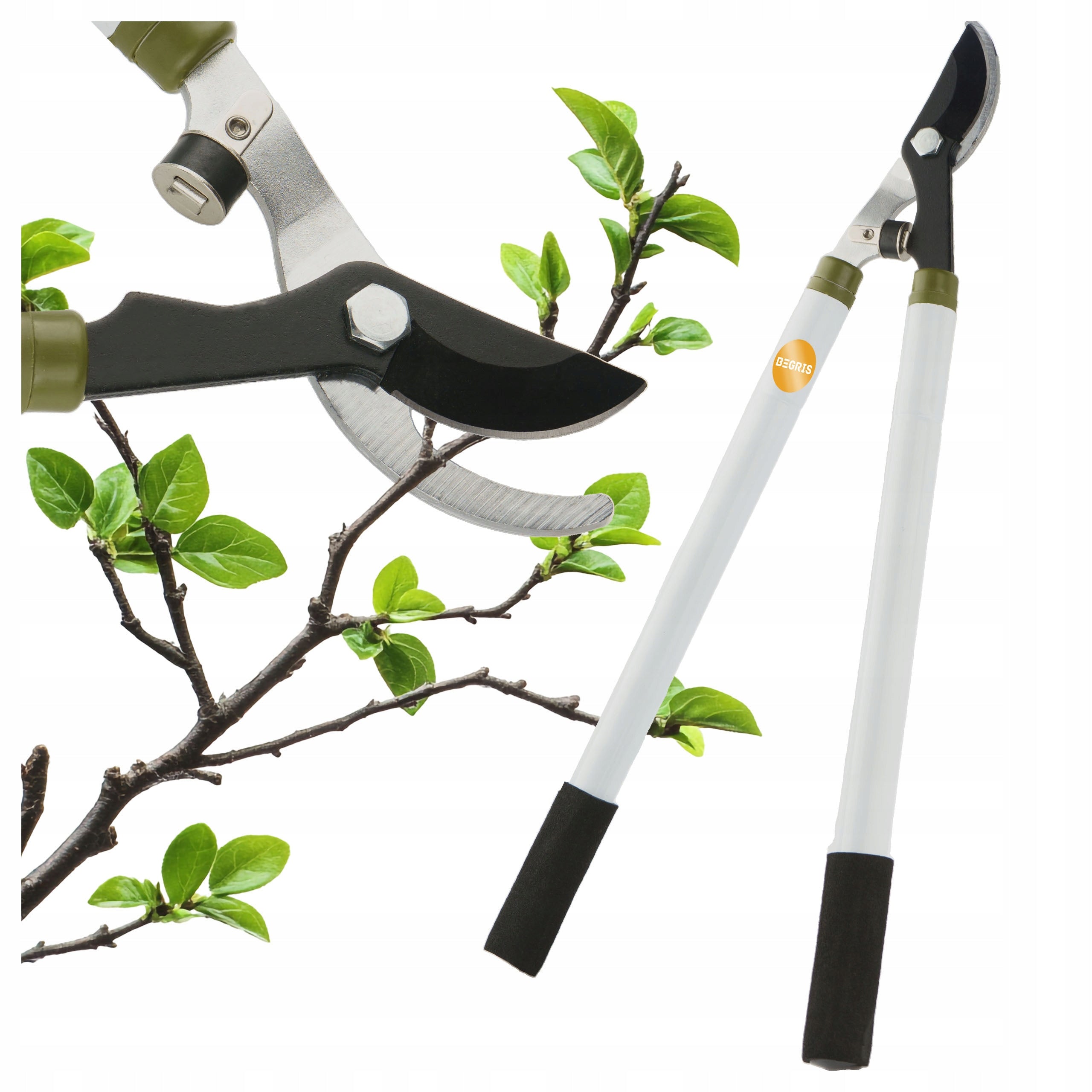 GARDEN PRUNING SHEAR LONG MANUAL SHARP TELESCOPIC BLADE FOR BRANCHES STRONG