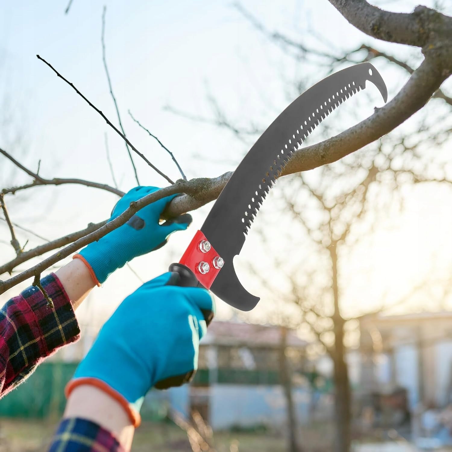 GARDEN SAW HANDHELD TELESCOPIC BRANCH CUTTING SHEARS 8M Batteries included no