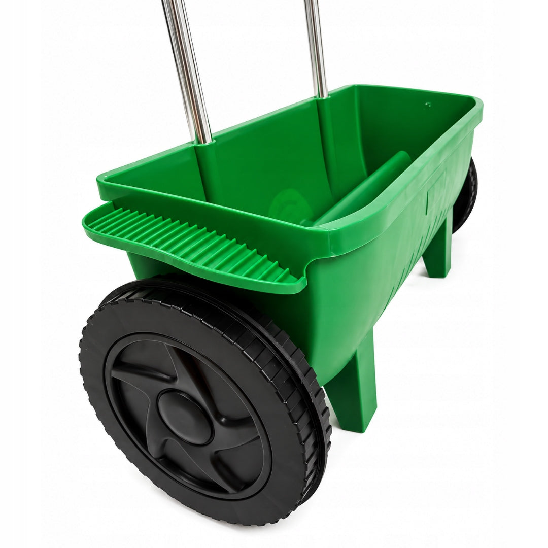 GARDEN SEEDER GRASS SEED SPREADER SAND SALT FERTILIZER SPREADER 12L Series Duży sienik ręczny do nasion trawy nawóz