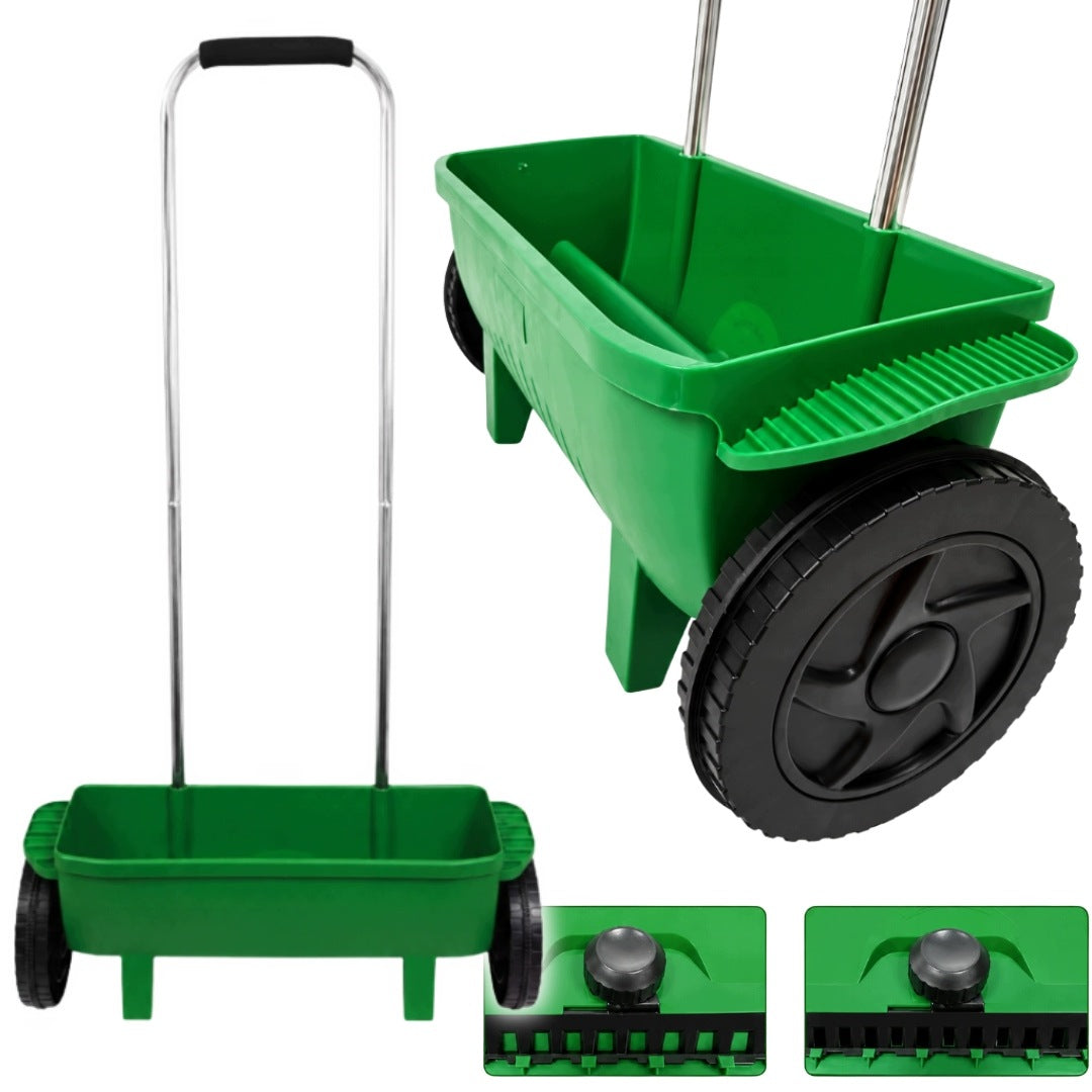 GARDEN SPREADER 12L FOR SAND GRASS FERTILIZER UNIVERSAL HAND SEED DRILL