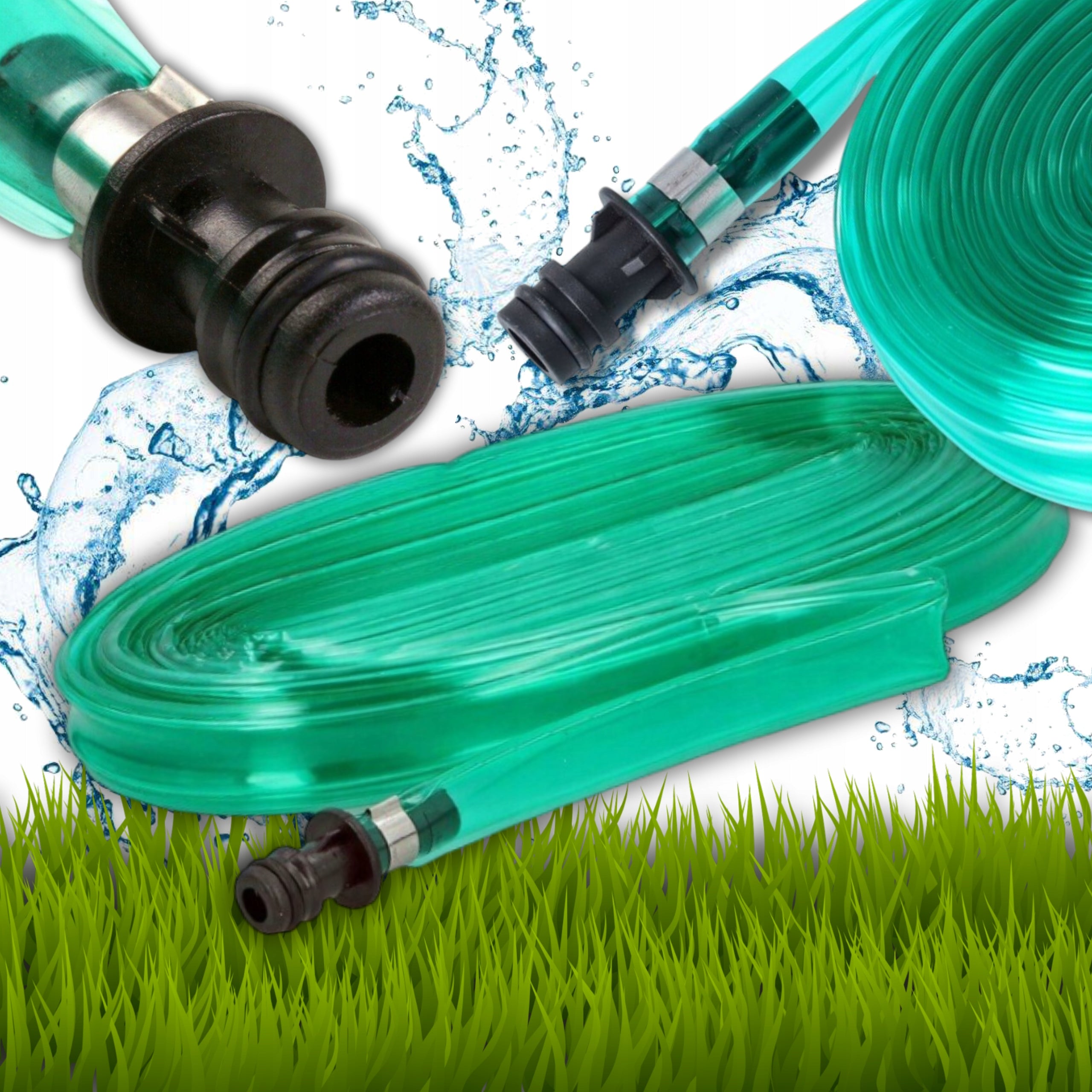 GARDEN SPRINKLER HOSE DRIP FLEXIBLE IRRIGATION SYSTEM 15M
