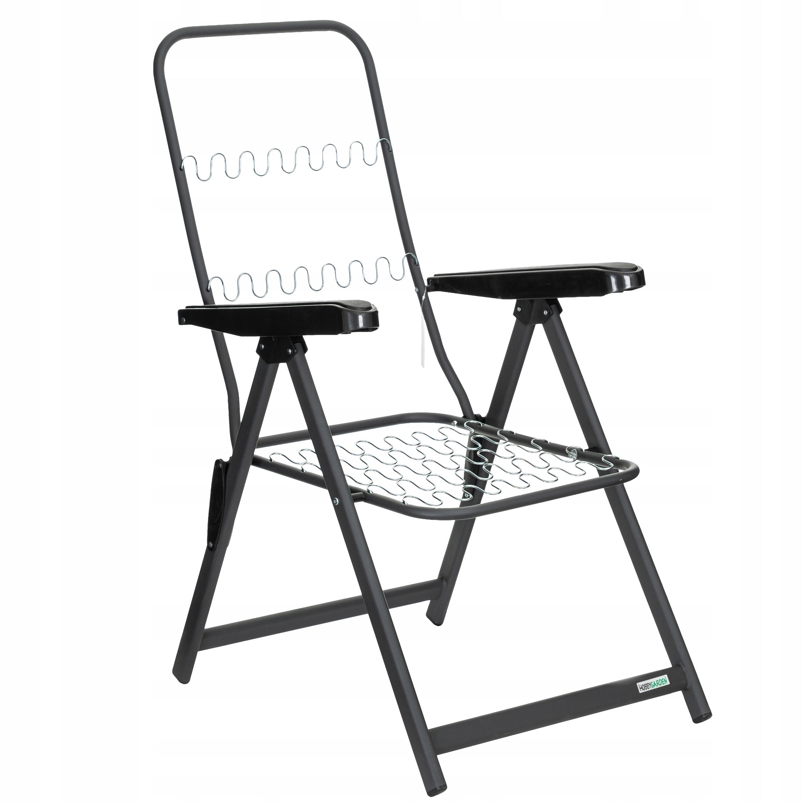 GARDEN SUN LOUNGER WITH BACKREST - Beach folding chair for terrace - up to 130 kg Packaging status original