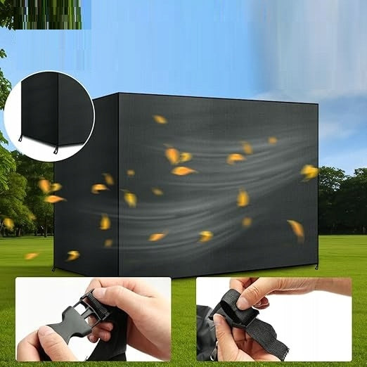 GARDEN SWING COVER DURABLE WATERPROOF LARGE ZIPPER BLACK Length 135 cm