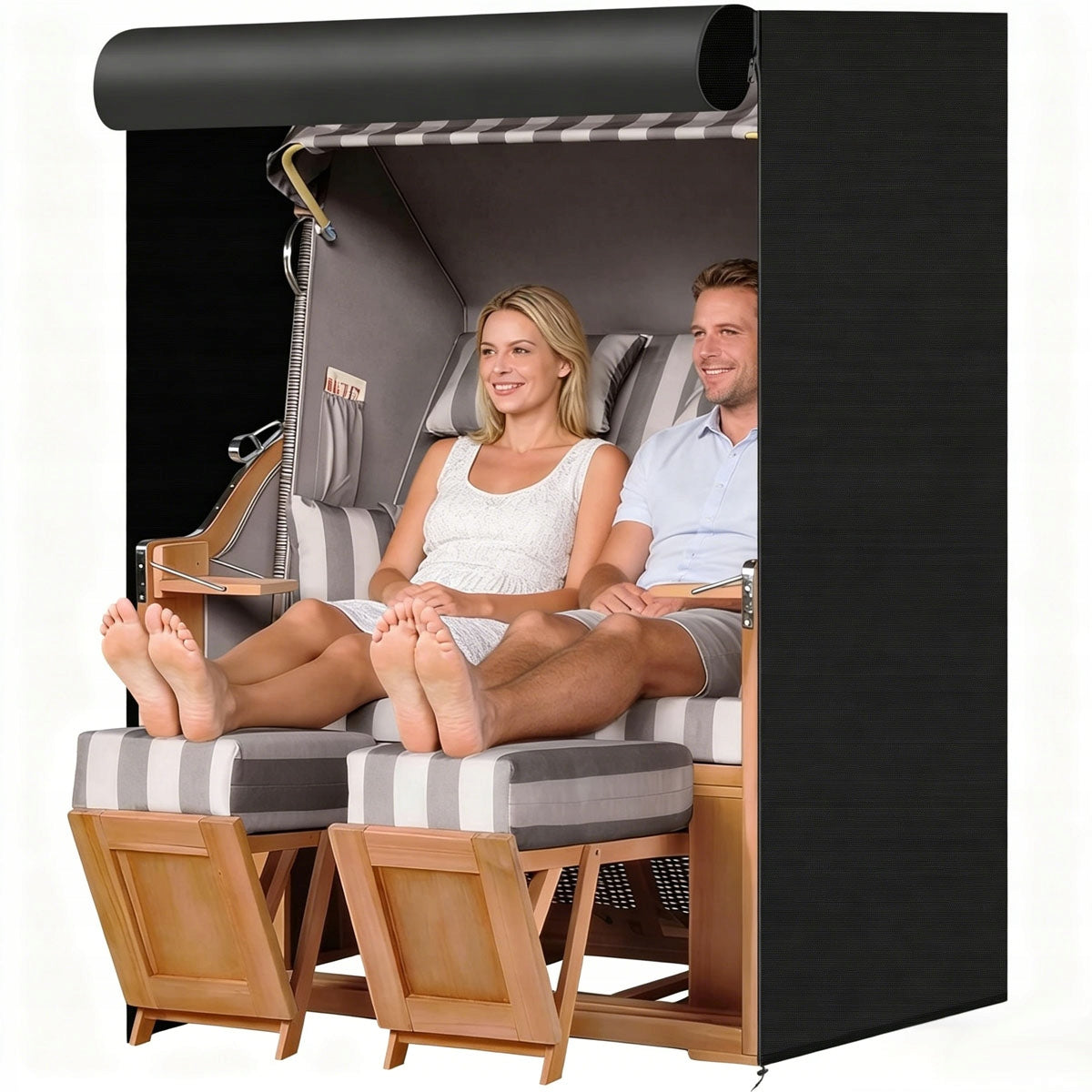 GARDEN SWING COVER WEATHERPROOF BLACK