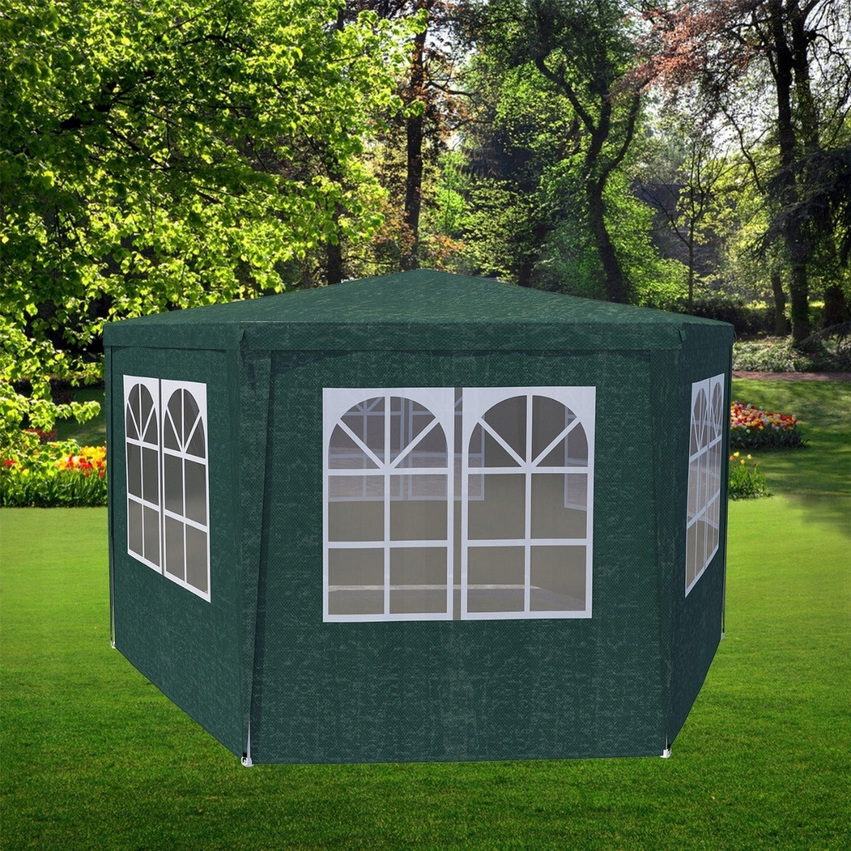 GARDEN TENT COMMERCIAL PAVILION GAZEBO FOR GARDEN ON TERRACE 2X2X2,5M Number of side walls 6 walls