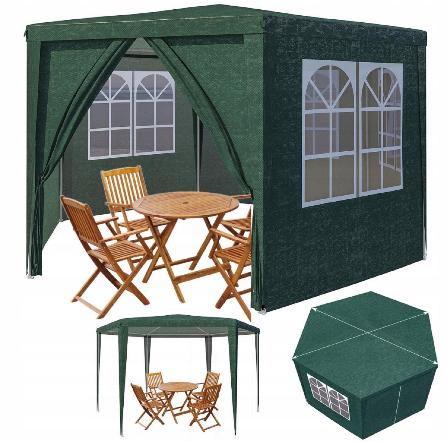 GARDEN TENT COMMERCIAL PAVILION GAZEBO FOR GARDEN ON TERRACE 2X2X2,5M