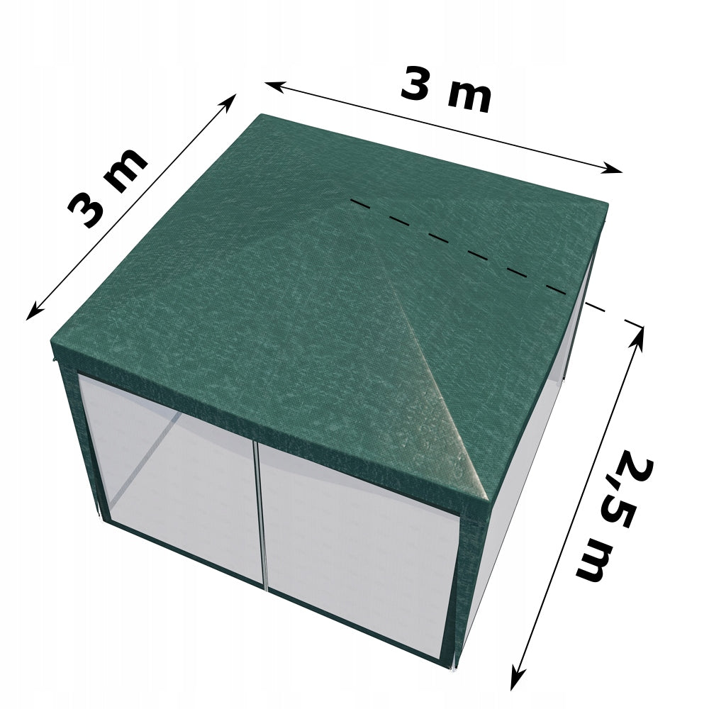 GARDEN TENT PAVILION 3X3 +MOSQUITO NET Width 3 m