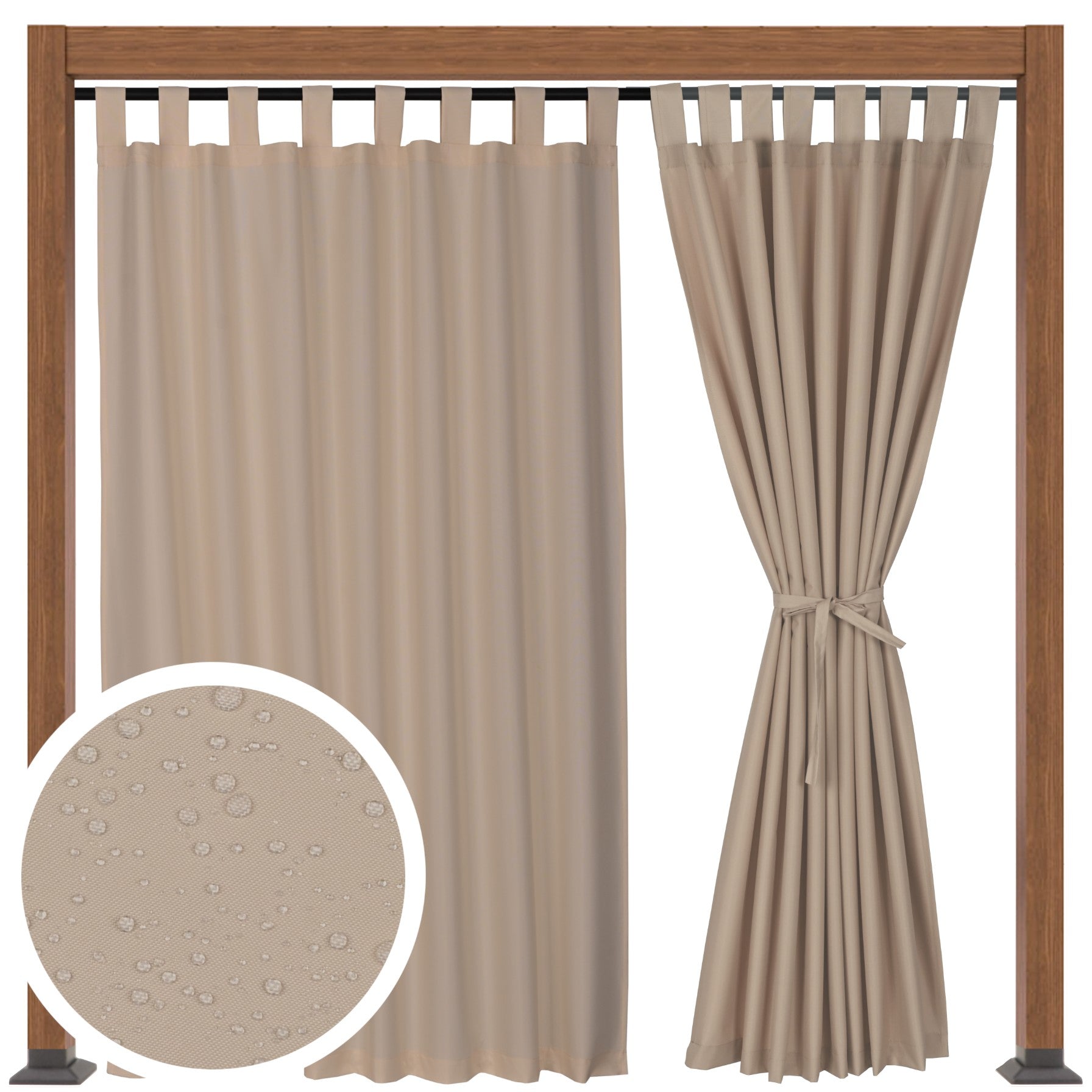 GARDEN TERRACE CURTAIN GARDEN TERRACE CURTAINS R 155x220 light beige