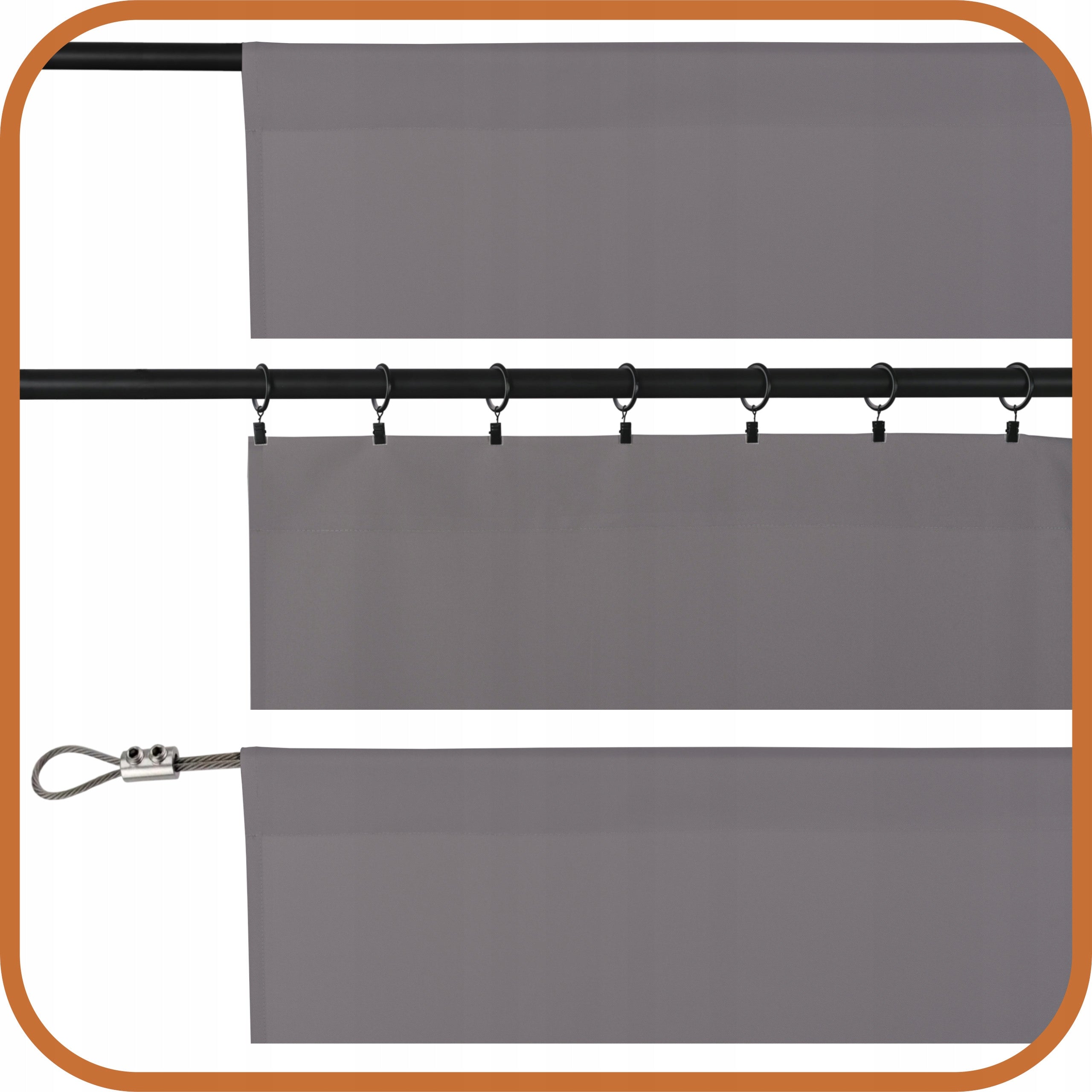 GARDEN TERRACE CURTAIN GARDEN TERRACE CURTAINS T 155x220 grey Manufacturer Tess