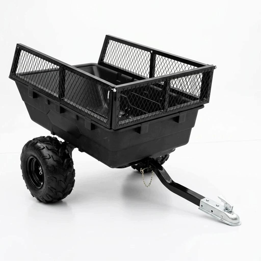 GARDEN TRAILER DUMP TRUCK QUADA TRACTOR MOWER WITH EXTENSIONS 700kg Brand Heckmann