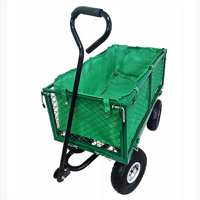 GARDEN TRANSPORT TROLLEY FOLDING PUMPED WHEELS | 200KG | SHERMAN Capacity 115 l