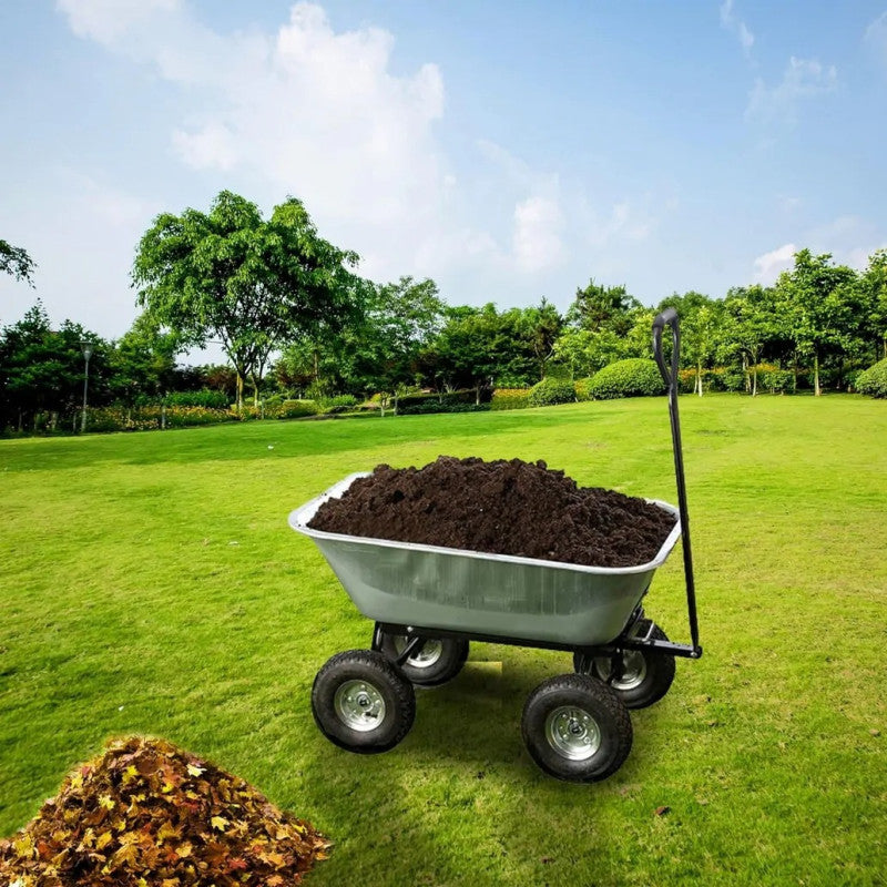 GARDEN TRANSPORT TROLLEY TIPPER TRAILER 80L 300KG WHEELBARROW Capacity 80 l