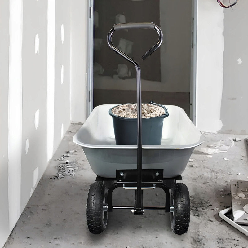 GARDEN TRANSPORT TROLLEY TIPPER TRAILER 80L 300KG WHEELBARROW Product weight with unit packaging 15.4 kg