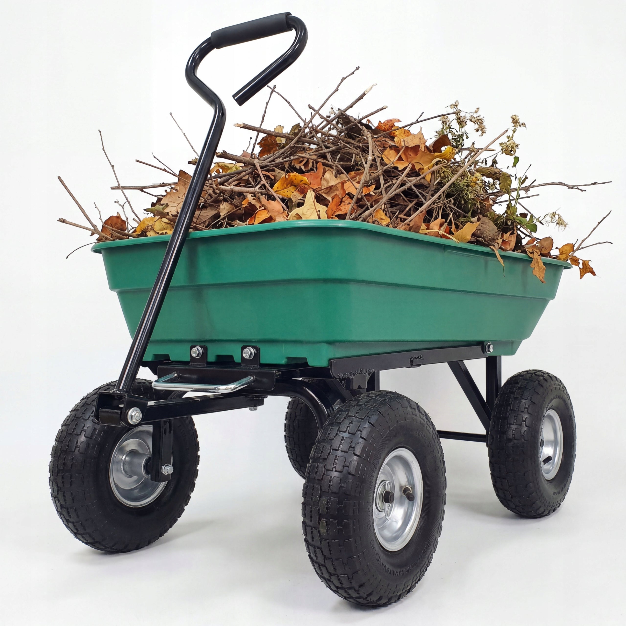 GARDEN TRANSPORT TROLLEY with Tipper Trailer Wheelbarrow Dump Truck Sherman Brand Sherman