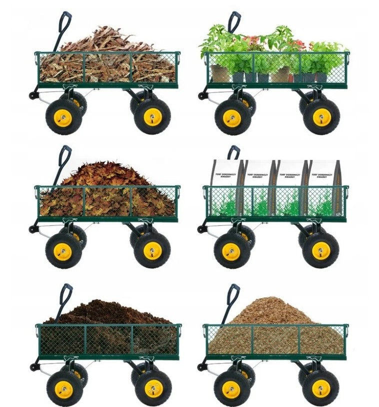 GARDEN TROLLEY 3in1 transport trailer 300kg 100L FOLDING SIDES Manufacturer code B-TC1840A