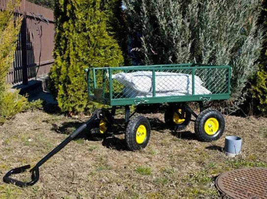 GARDEN TROLLEY 3in1 transport trailer 300kg 100L FOLDING SIDES Wheels number 4