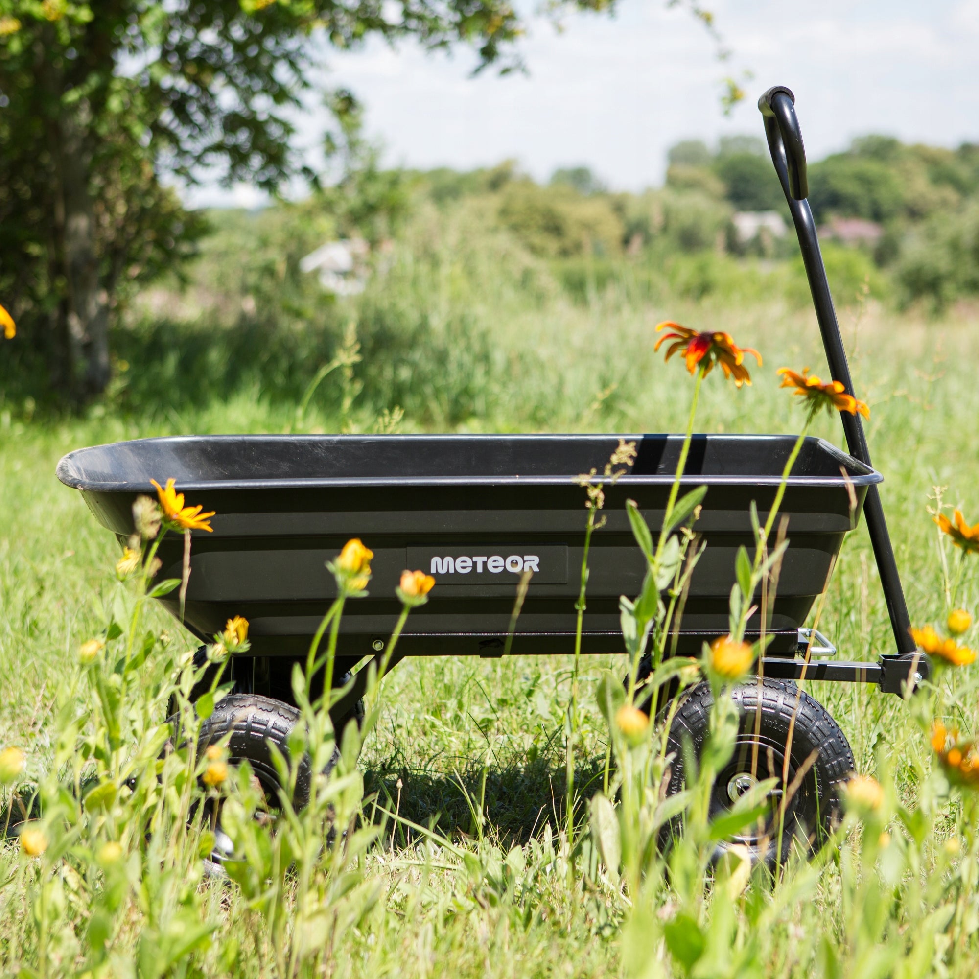 GARDEN TROLLEY METEOR 250KG WHEELBARROW / TIPPER / TRAILER Brand Meteor