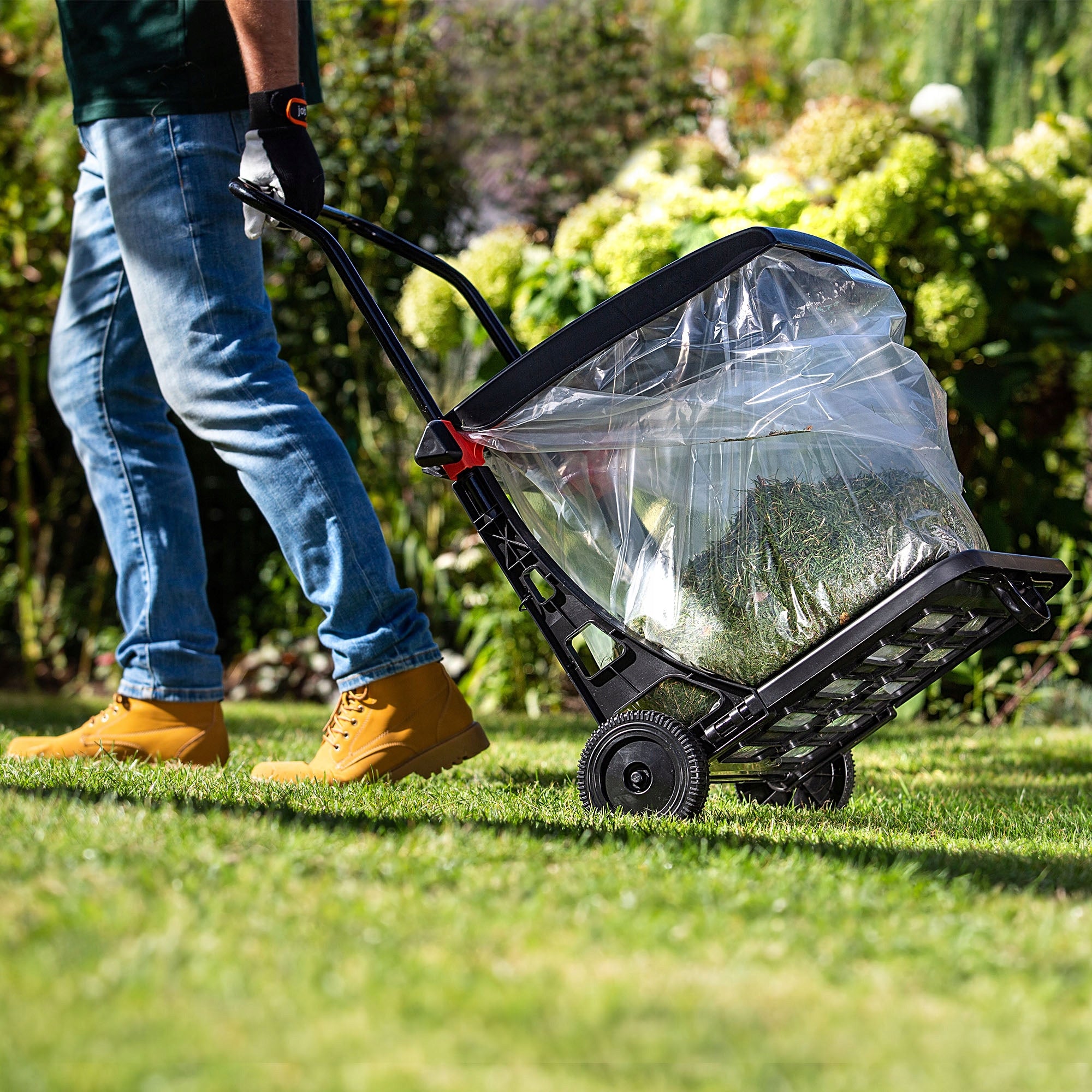 GARDEN TROLLEY ON WHEELS BASKET 80L ON LEAVES GRASS WASTE FRAME STRONG EAN (GTIN) 5906638325773