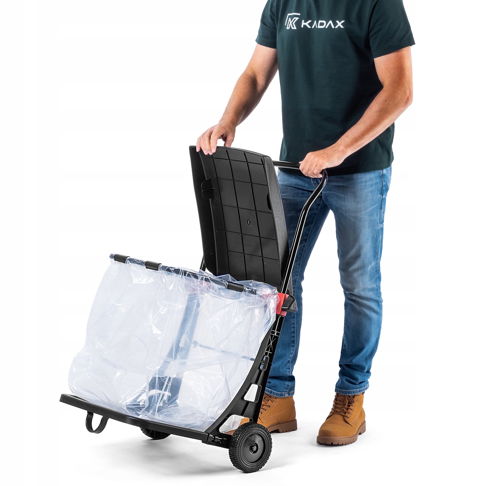 GARDEN TROLLEY ON WHEELS BASKET 80L ON LEAVES GRASS WASTE FRAME STRONG Kind trolley