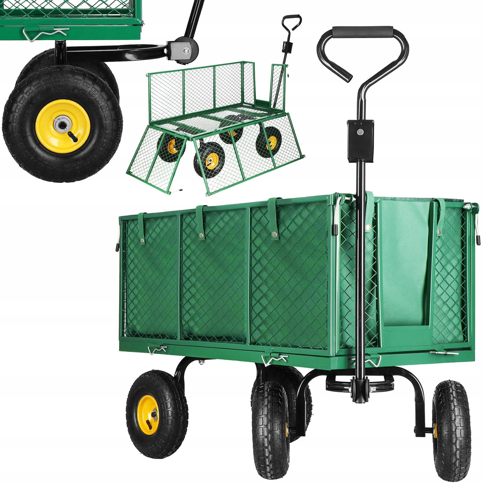 GARDEN TROLLEY TRANSPORT FOLDING TOURIST BEACH 250L TRAILER