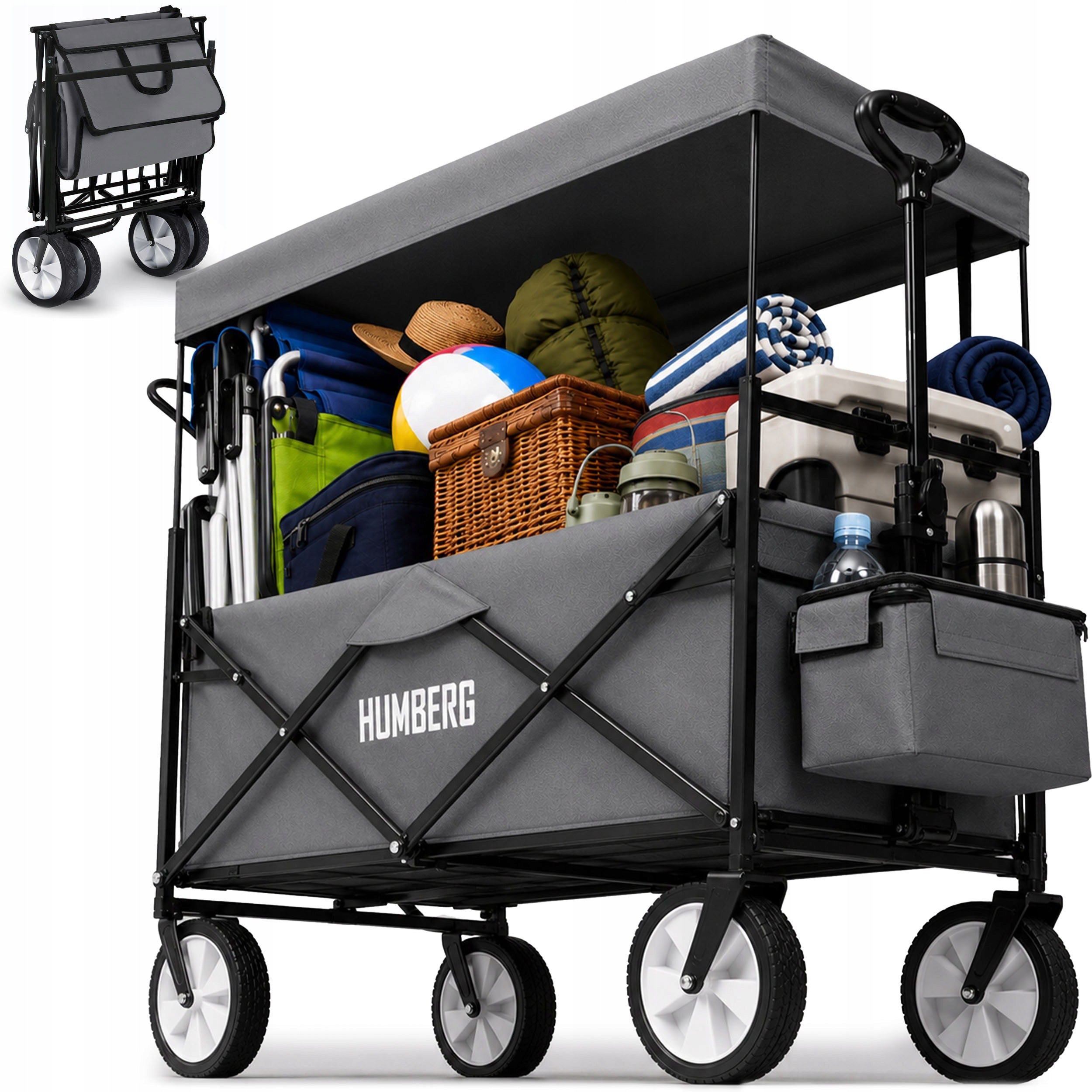 GARDEN TROLLEY TRANSPORT TOURIST FOLDING BEACH CANOPY 90kg
