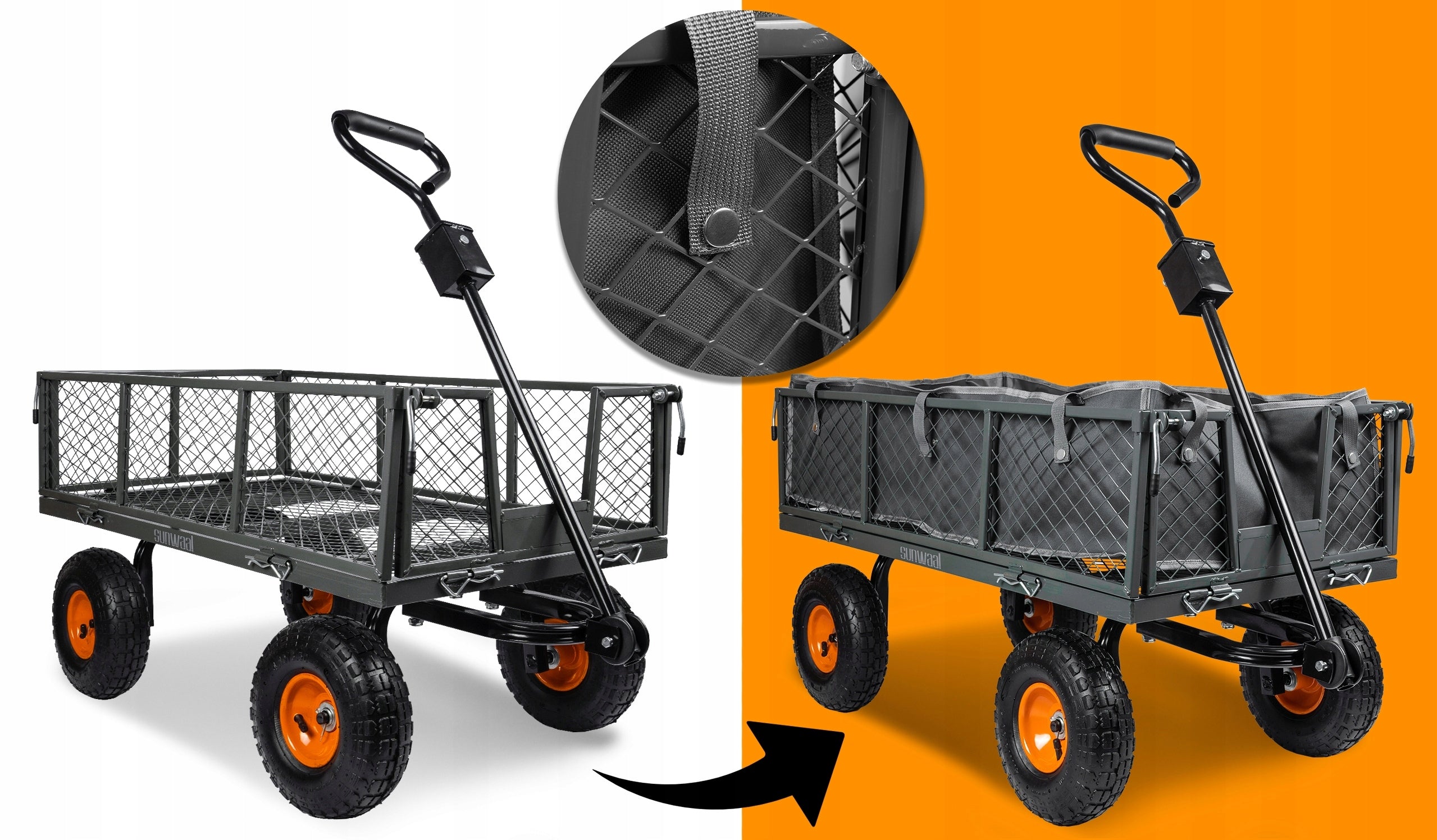 Sodo vežimas - karutis Fluxar SV-1026, 100l