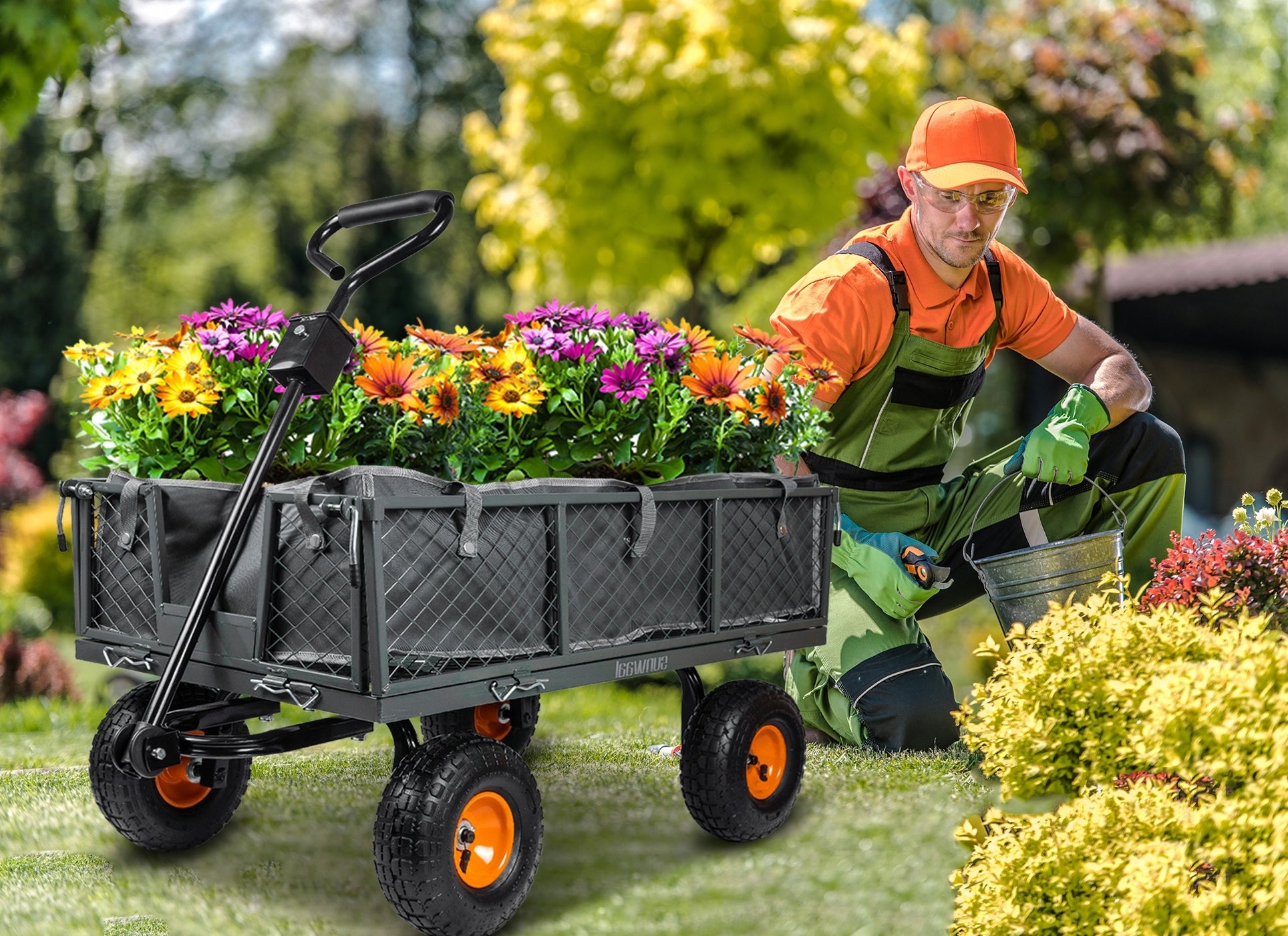 Sodo vežimas - karutis Fluxar SV-1026, 100l