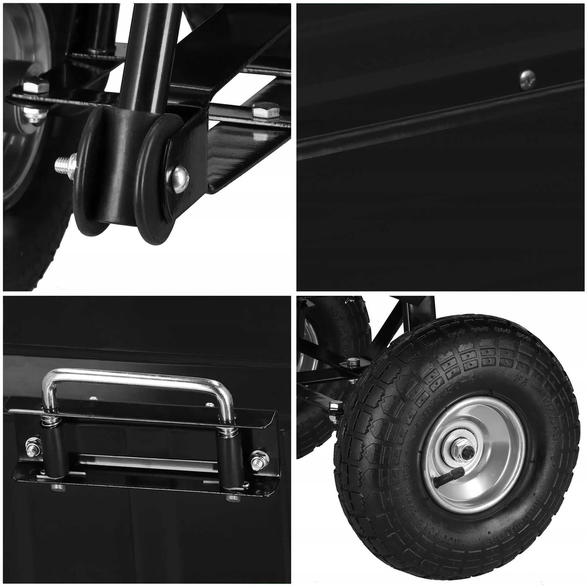 GARDEN TROLLEY TRANSPORT WHEELBARROW GARDEN TRAILER 250kg DUMP TRUCK 75L Capacity 75 l