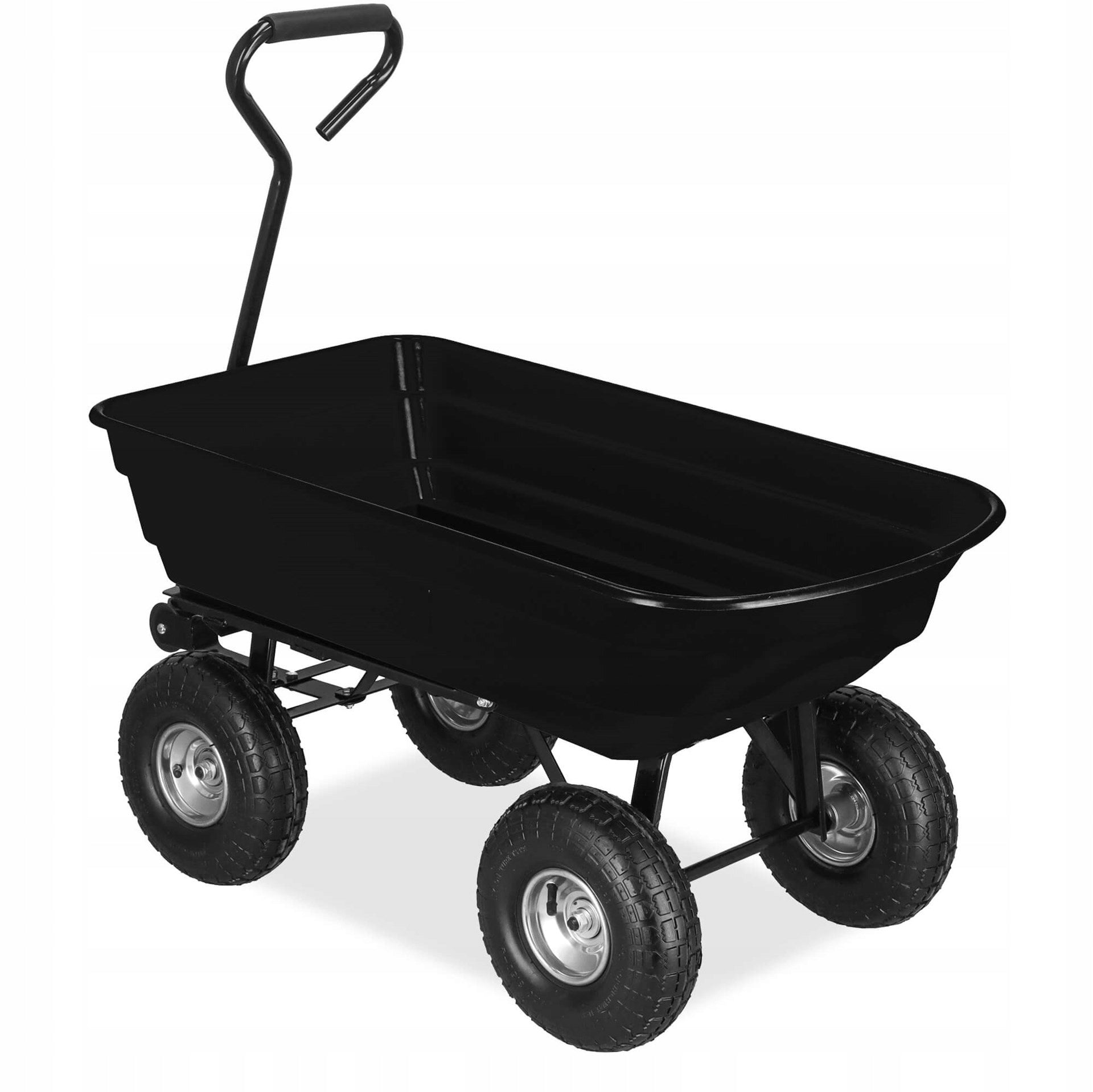 GARDEN TROLLEY TRANSPORT WHEELBARROW GARDEN TRAILER 250kg DUMP TRUCK 75L Wheels number 4
