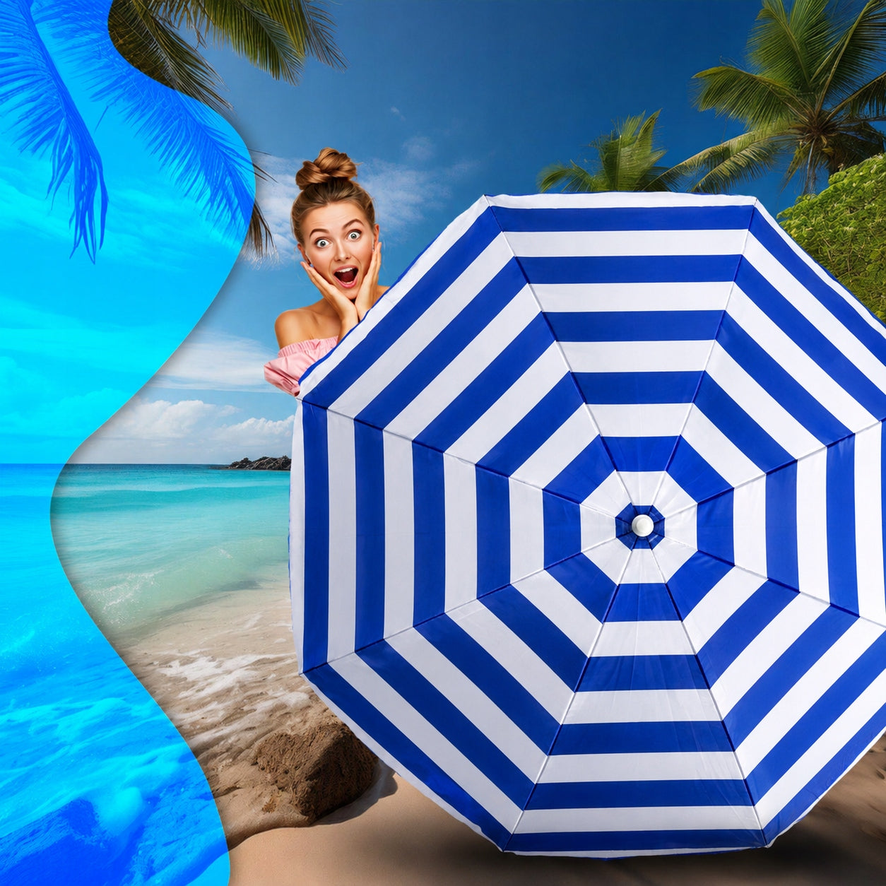 GARDEN UMBRELLA LARGE BEACH BALCONY FOLDING BROKEN 200CM STRONG XXL Manufacturer code PARASOL OGRODOWY DUŻY SKŁADANY XXL PLAŻOWY
