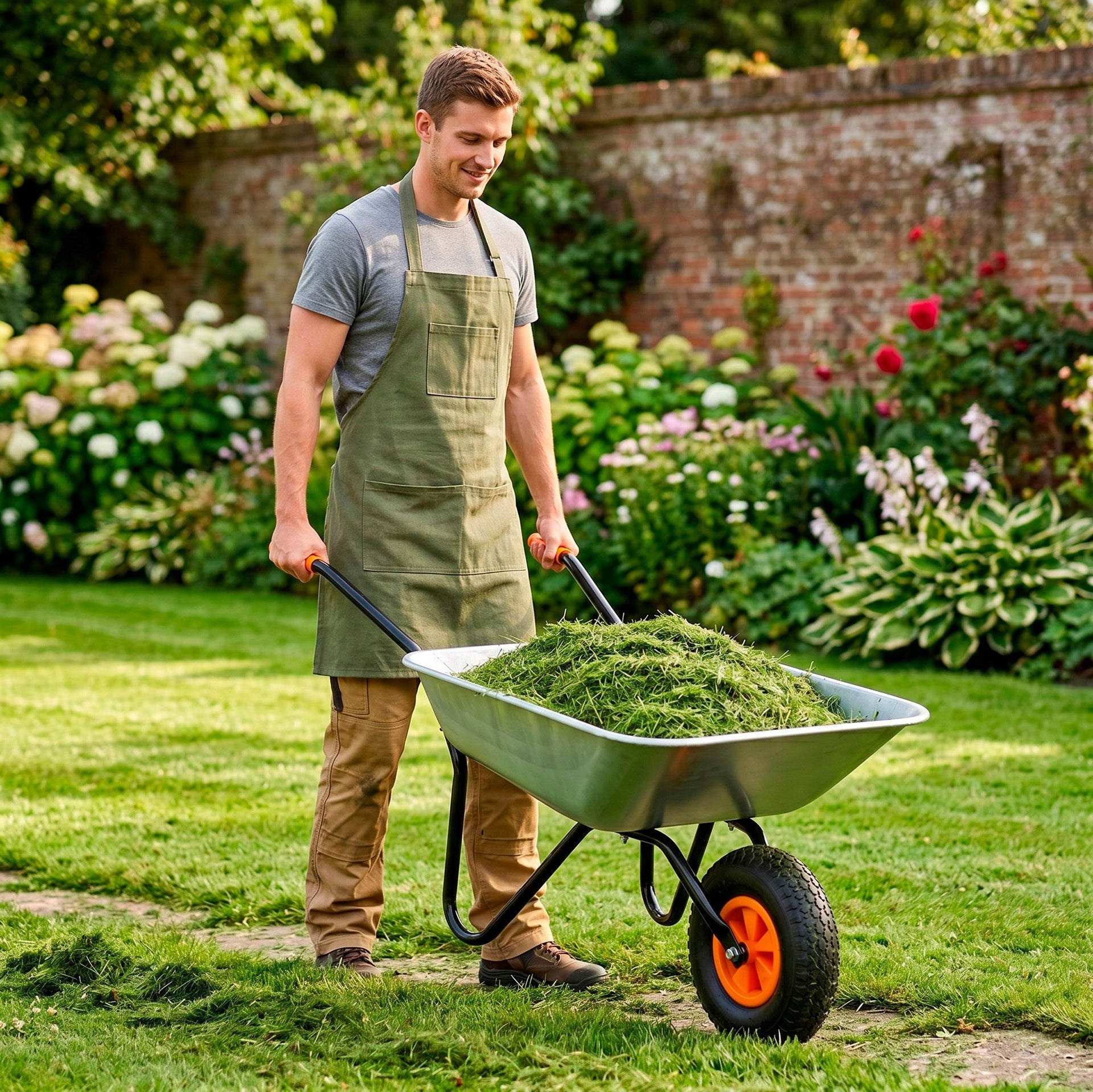 GARDEN WHEELBARROW 120L STRONG WHEELBARROW WHEEL TIRE TRANSPORT TROLLEY GALVANIZED STEEL Kind wheelbarrow