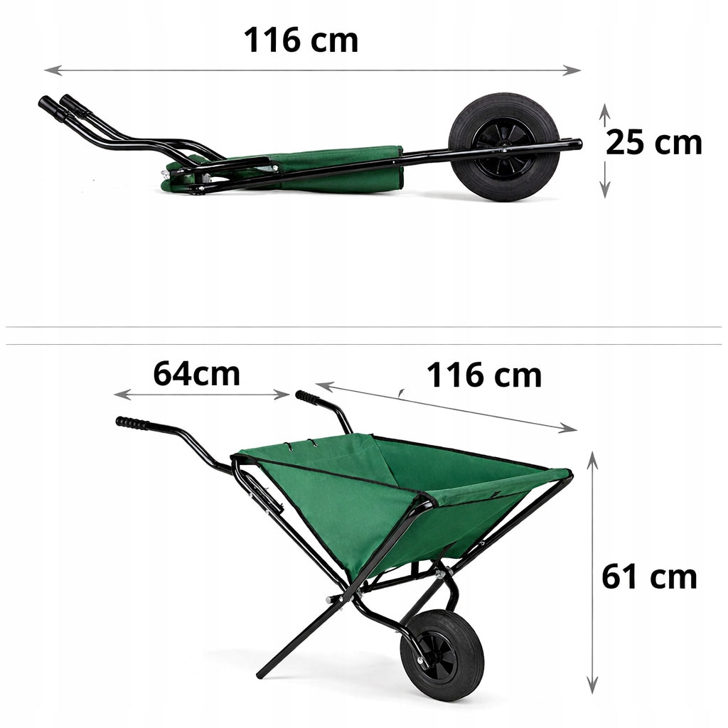 GARDEN WHEELBARROW FOLDING TROLLEY LIGHT TRANSPORT PORTABLE LIGHT MALA Packaging status original
