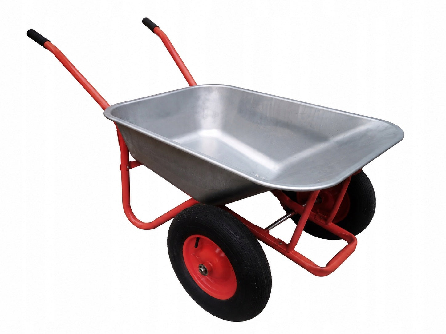 GARDEN WHEELBARROW GALVANIZED TWO-WHEELED SOLID GARDEN TROLLEY 140/170 L Manufacturer code KAT00920