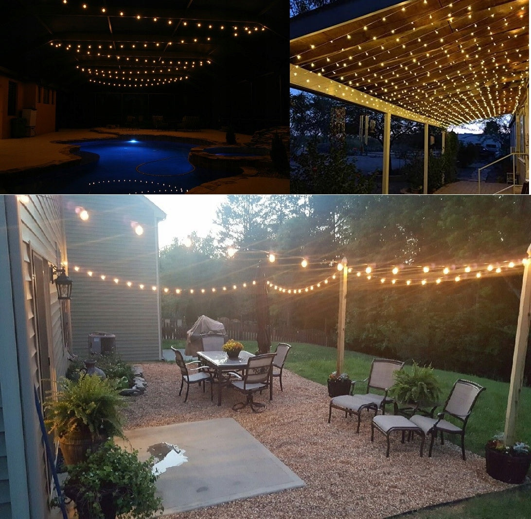 GARLAND 15m OUTDOOR GARDEN LIGHTS WHITE WARM 50pcs LED Packaging status original
