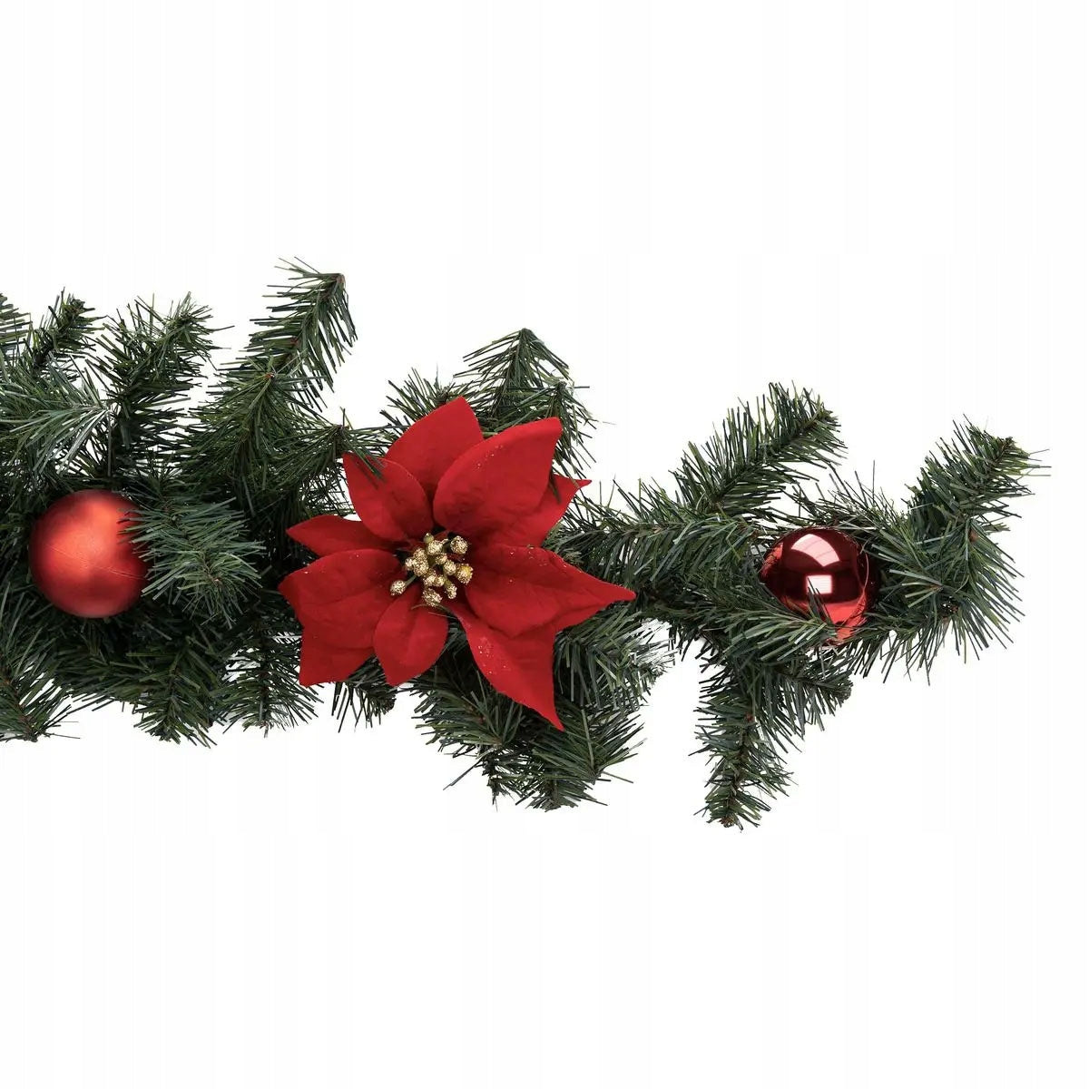 GARLAND RED STAR OF BETHLEHEM 2 M DECORATION FOR STAIRS FOR THE HOLIDAYS Manufacturer code 184218
