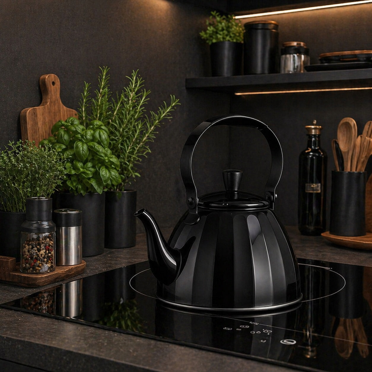 GAS KETTLE INDUCTION TRADITIONAL 3L INDUCTION RETRO LOFT MODERN BLACK Manufacturer code HR7124-4